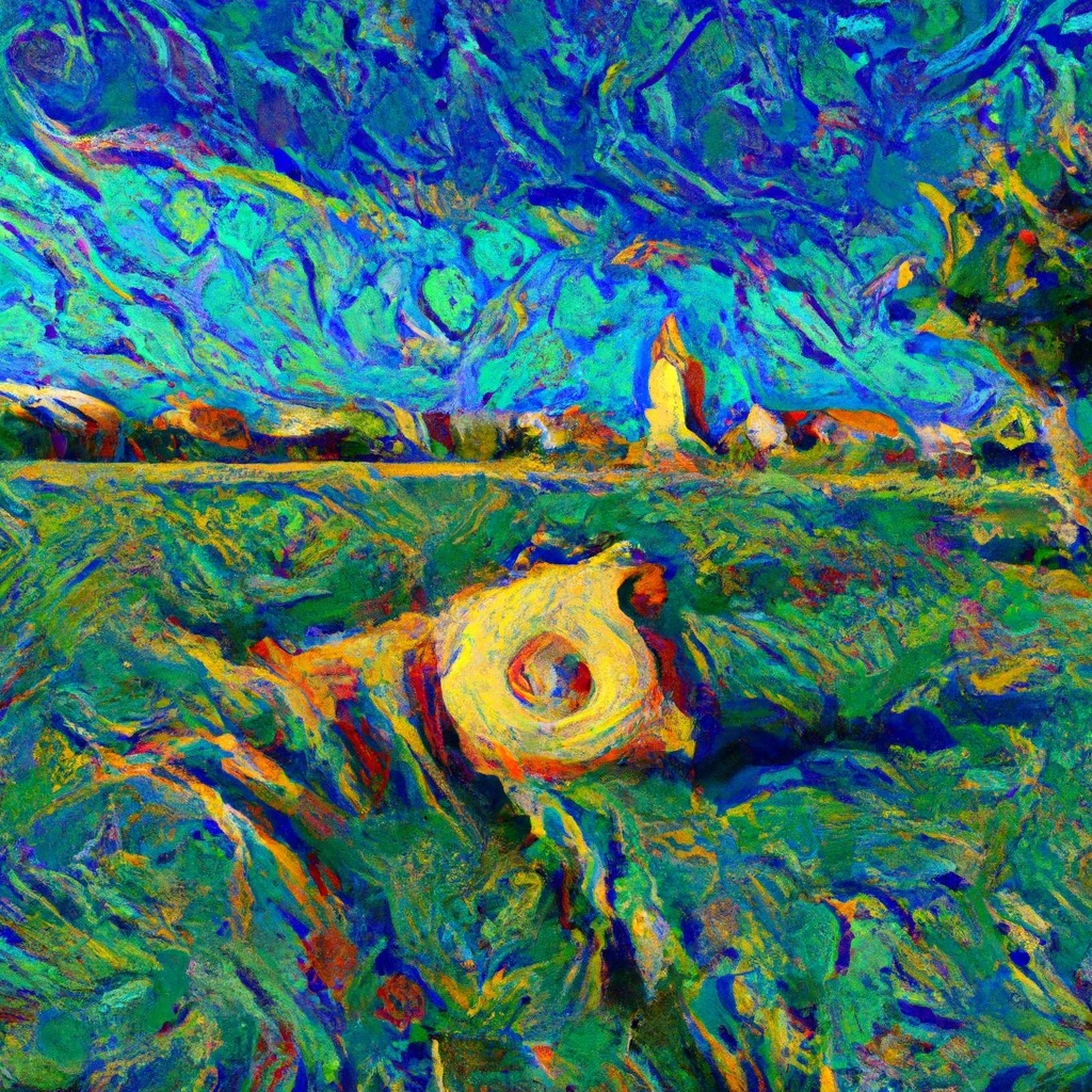 Impressionistic image of unclear object generated by DALL-E algorithm